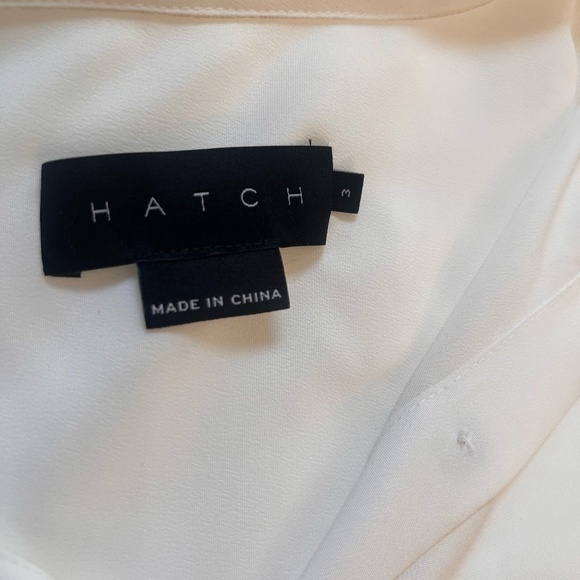 Hatch Savannah White Button Down Top Size 3 - Picture 3 of 4